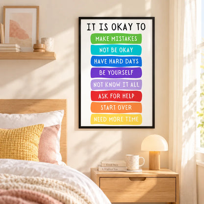 It Is Okay Inspirational Quote Wall Art 5