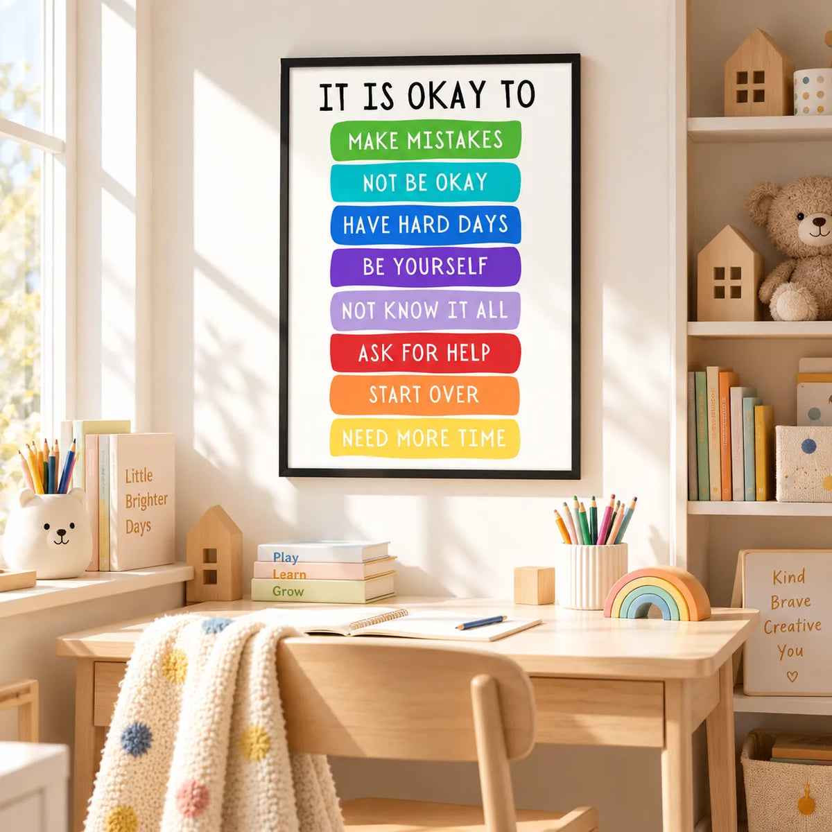 It Is Okay Inspirational Quote Wall Art 6