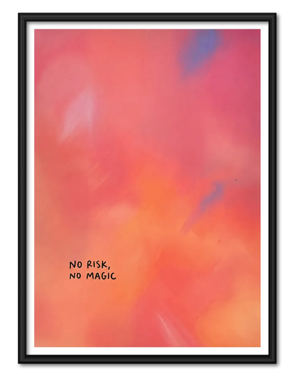 No Risk No Magic Quote Wall Art
