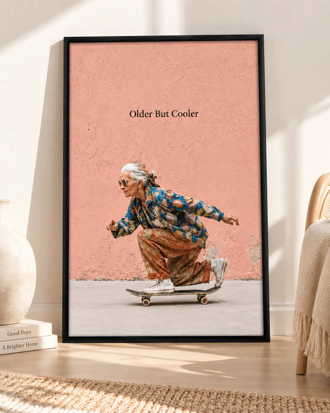 Older But Cooler Skateboard Wall Art 2