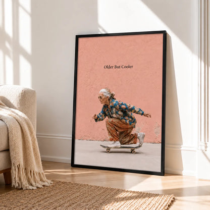 Older But Cooler Skateboard Wall Art 4