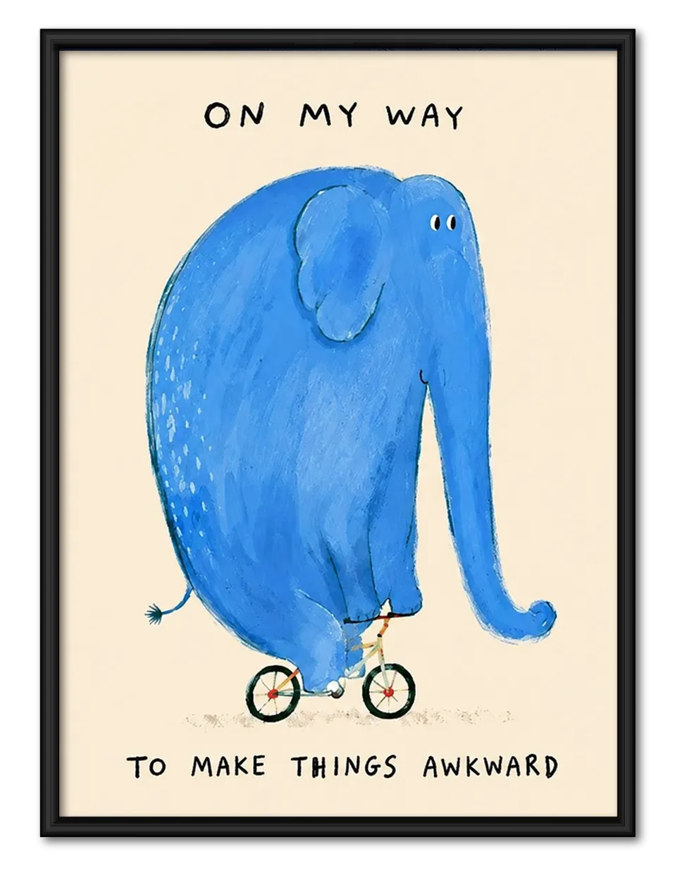 Blue Elephant Awkward Journey Wall Art 1