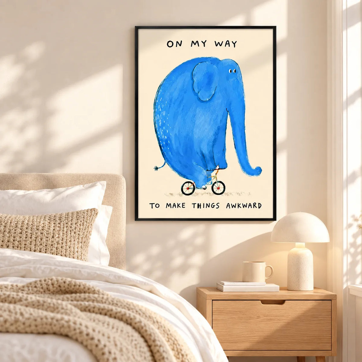 Blue Elephant Awkward Journey Wall Art 5