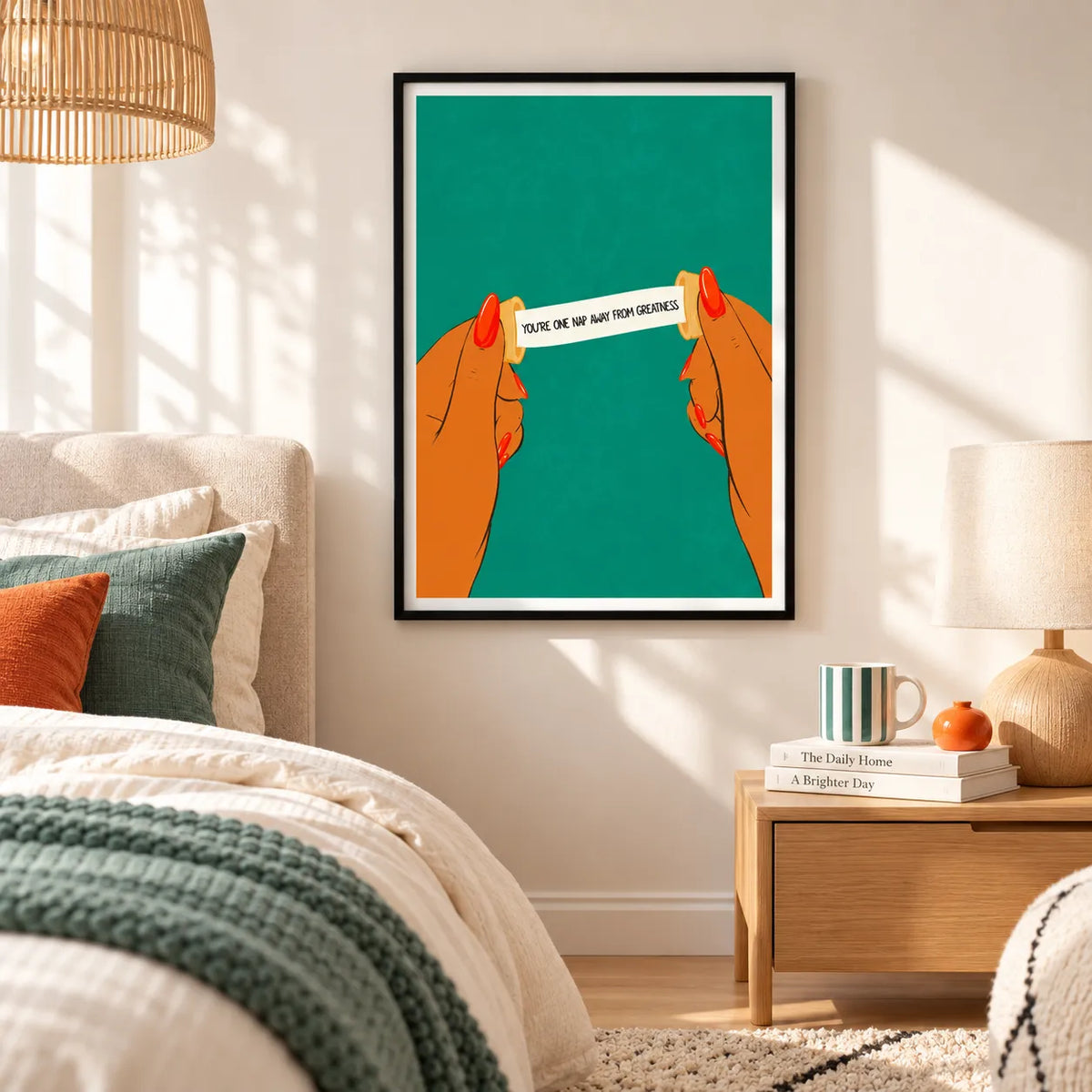 One Nap Away From Greatness Quote Wall Art 5