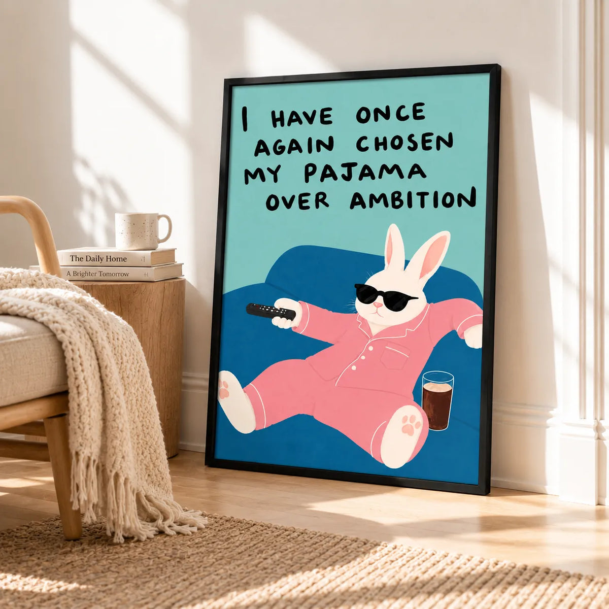 Pajama Over Ambition Rabbit Wall Art 4