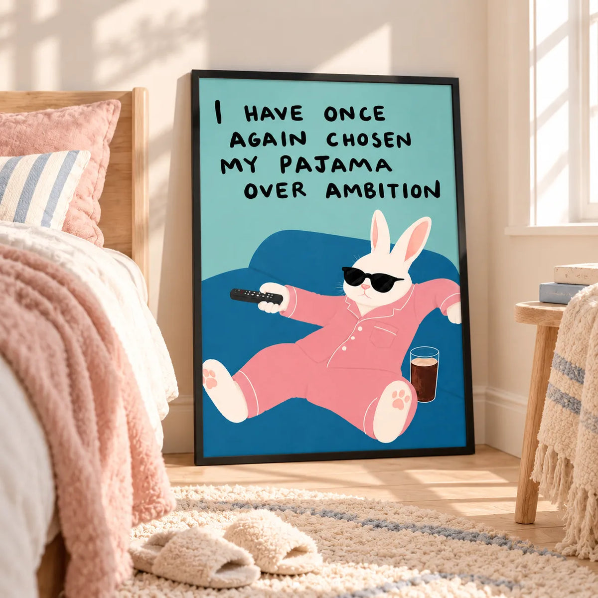 Pajama Over Ambition Rabbit Wall Art 5