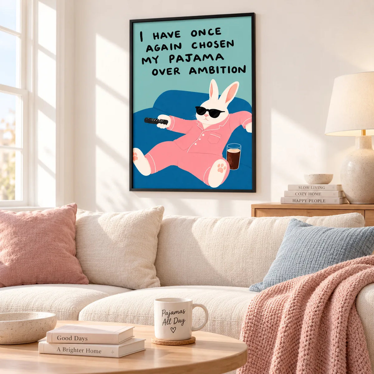 Pajama Over Ambition Rabbit Wall Art 6