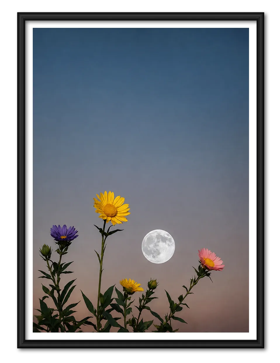 Moonlit Wildflower Sky Wall Art 1