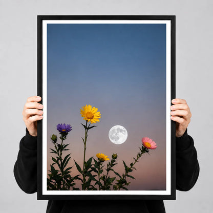 Moonlit Wildflower Sky Wall Art 3