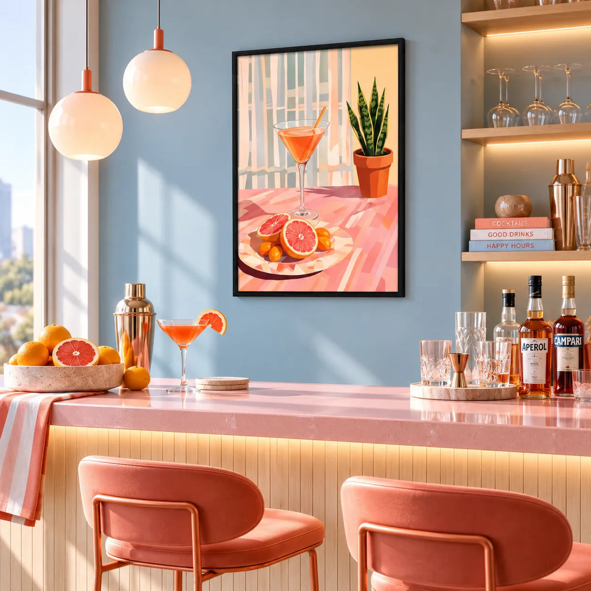 Citrus Martini Botanical Interior Wall Art 6