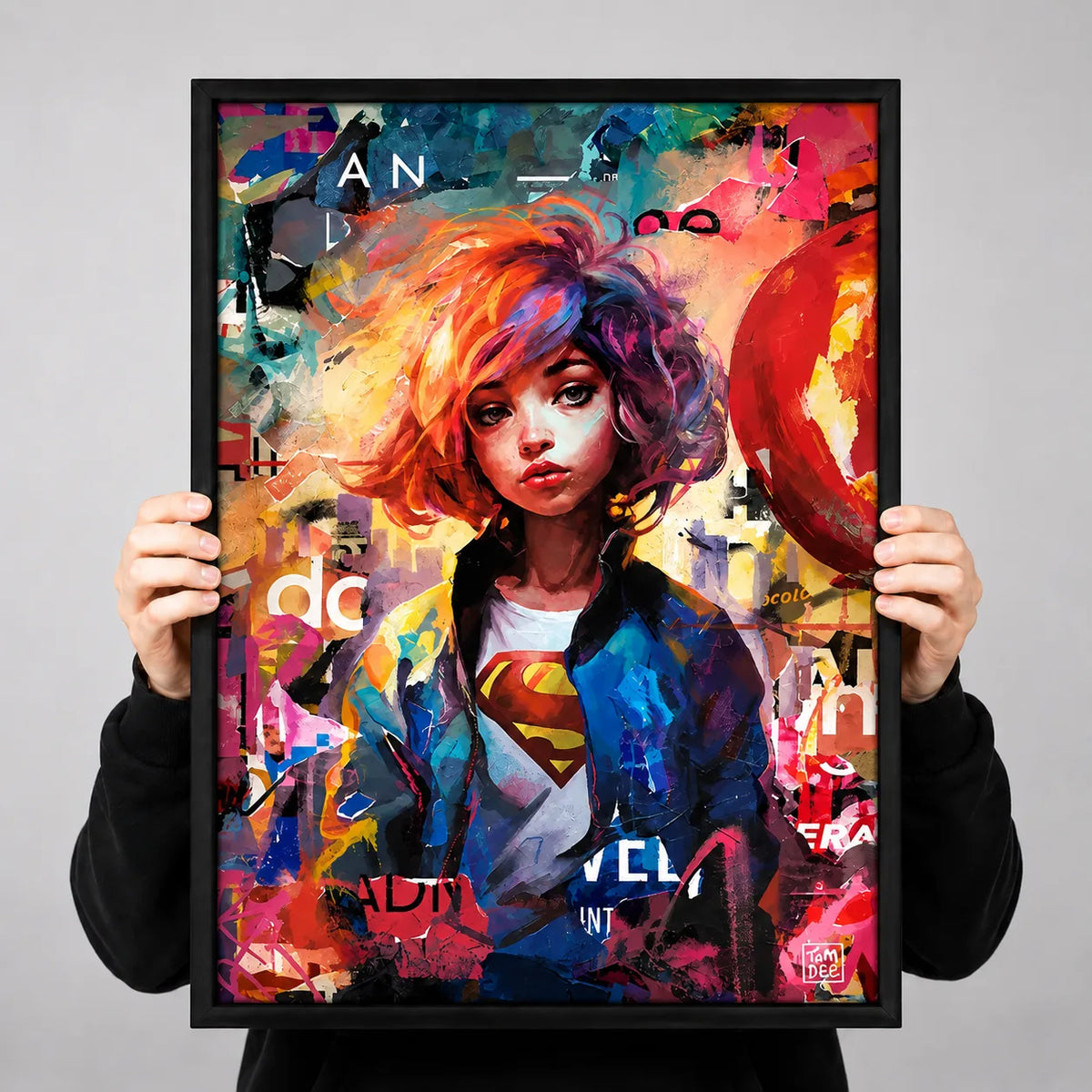 Colorful Abstract Girl Portrait Wall Art 3