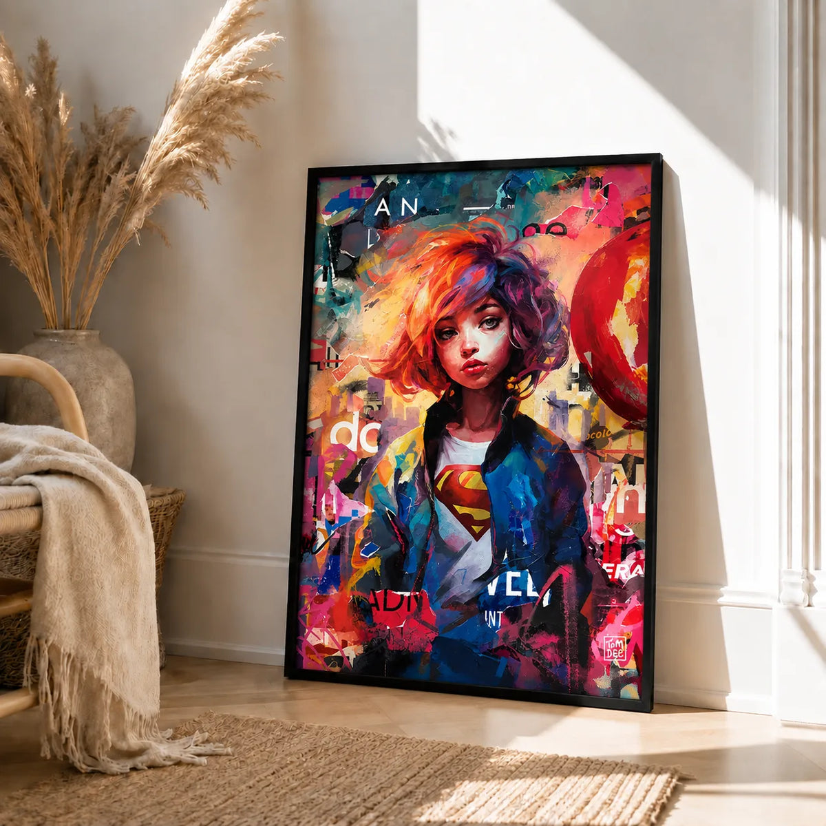 Colorful Abstract Girl Portrait Wall Art 4
