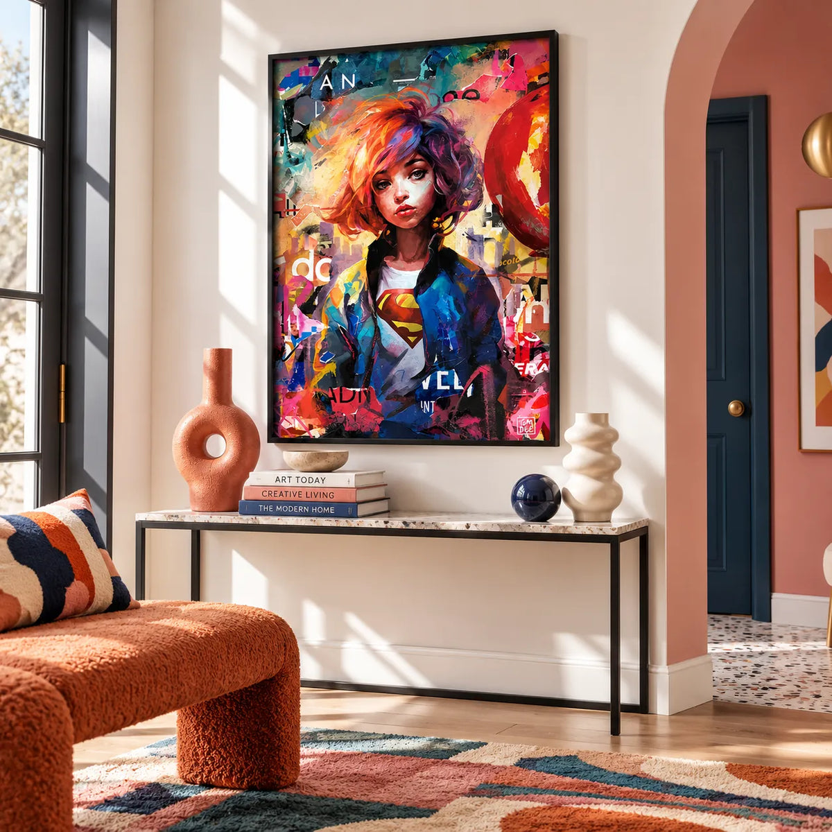 Colorful Abstract Girl Portrait Wall Art 6