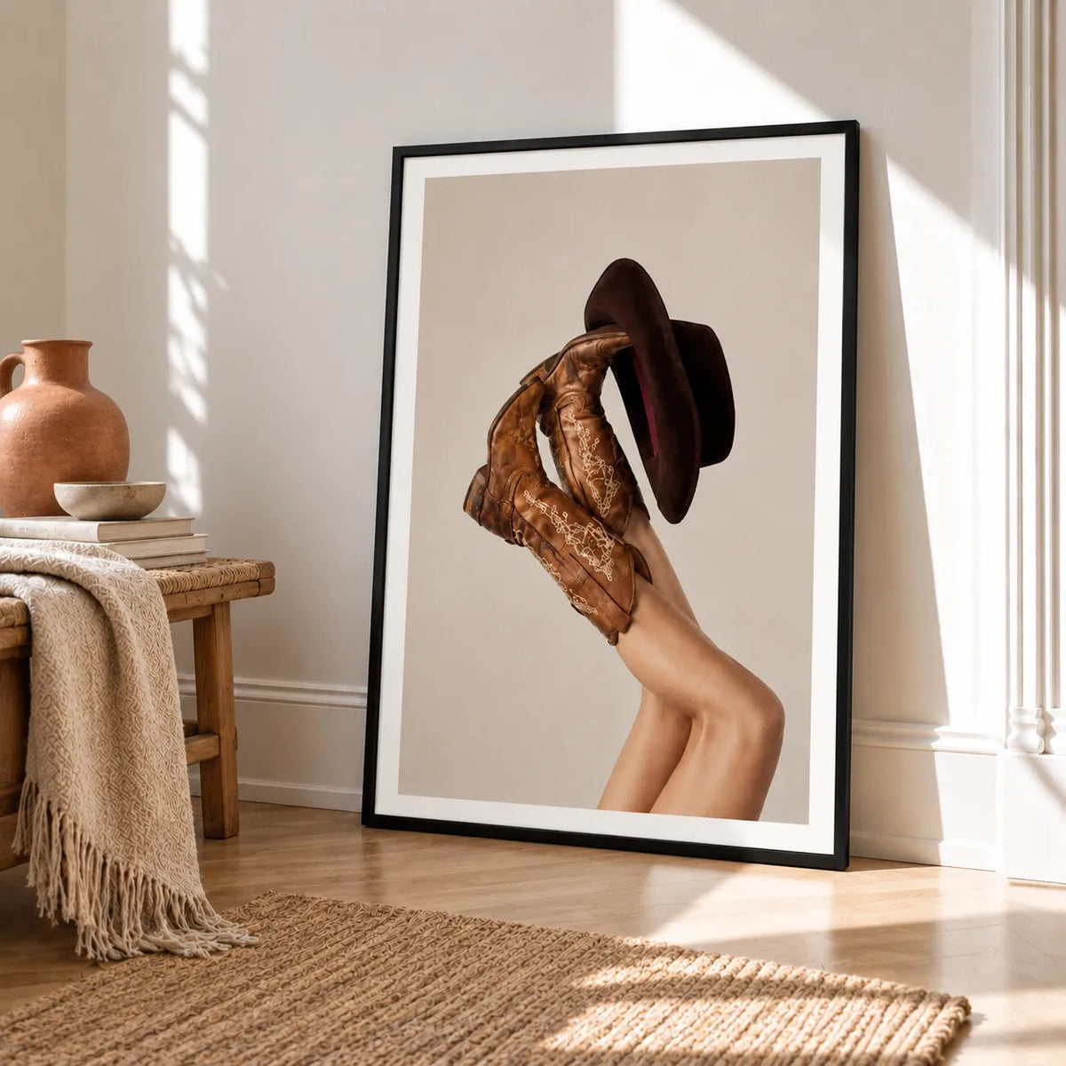 Vintage Cowboy Boots Fashion Wall Art 4