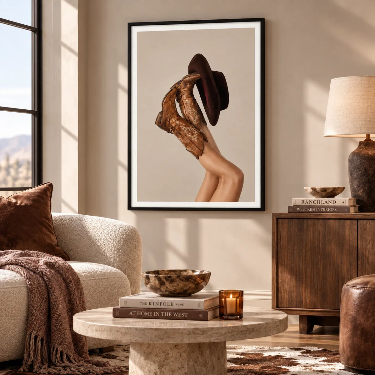 Vintage Cowboy Boots Fashion Wall Art 5