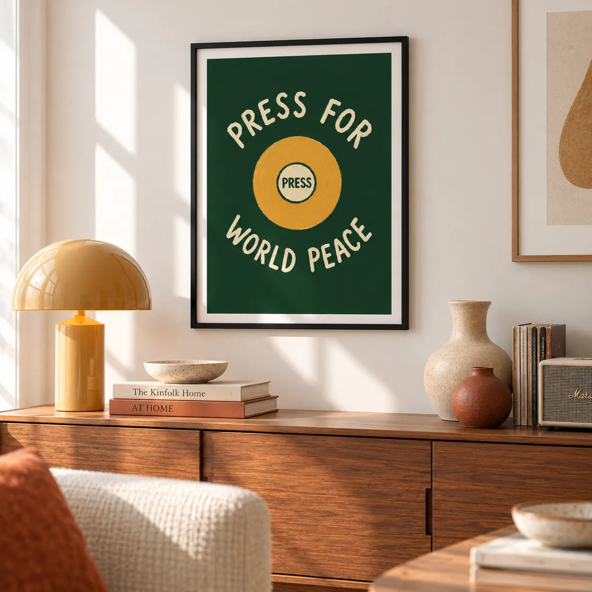 Press For World Peace Typography Wall Art 5