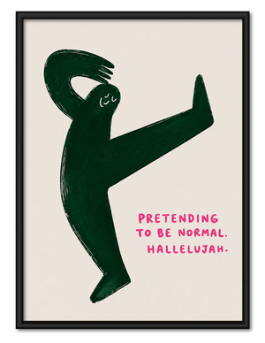 Pretending To Be Normal Abstract Figure Wall Art