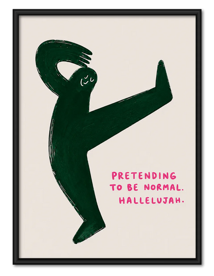 Pretending To Be Normal Abstract Figure Wall Art 1