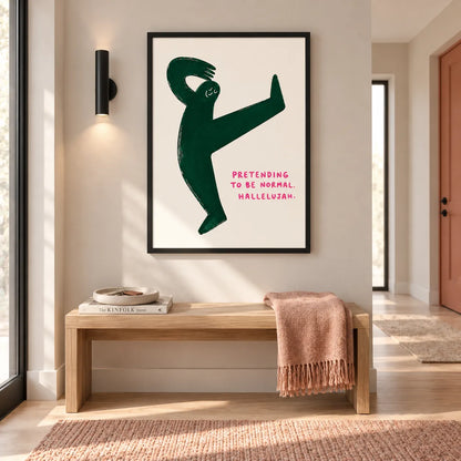 Pretending To Be Normal Abstract Figure Wall Art 2