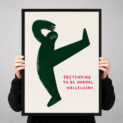 Pretending To Be Normal Abstract Figure Wall Art 3