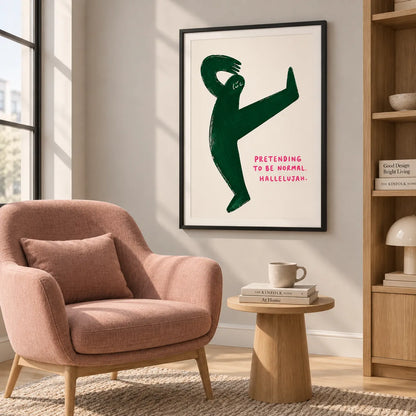 Pretending To Be Normal Abstract Figure Wall Art 6