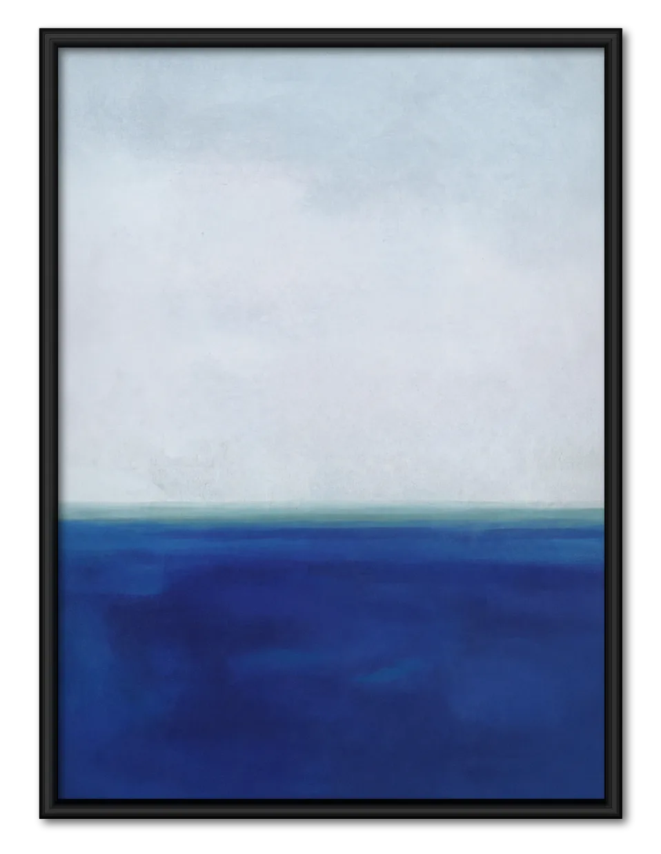 Minimal Blue Ocean Horizon Abstract Wall Art 1