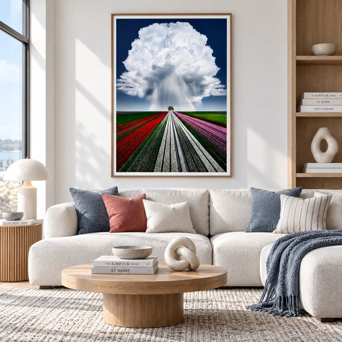 Giant Cloud Over Colorful Fields Wall Art 2