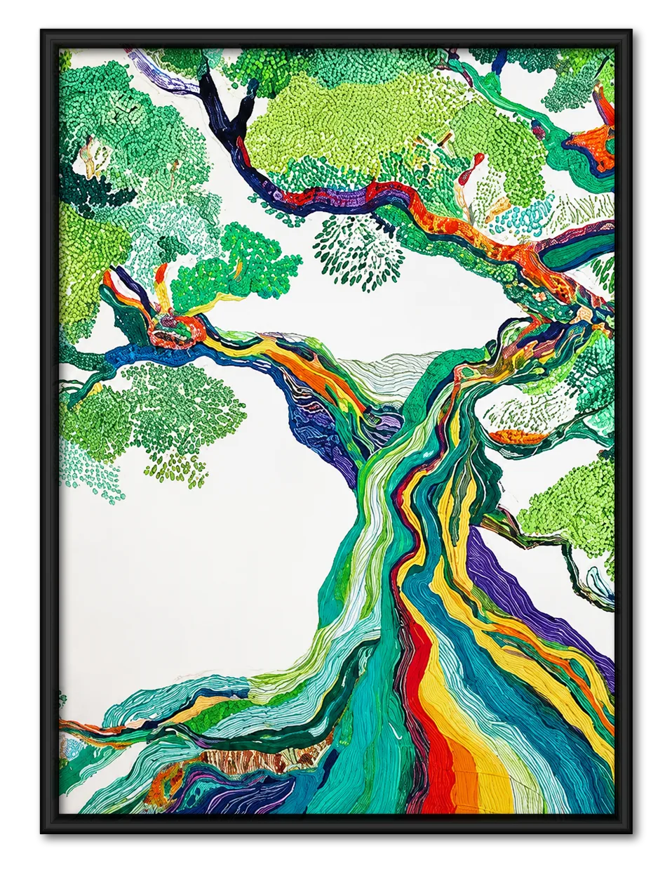 Colorful Abstract Tree Botanical Wall Art 1