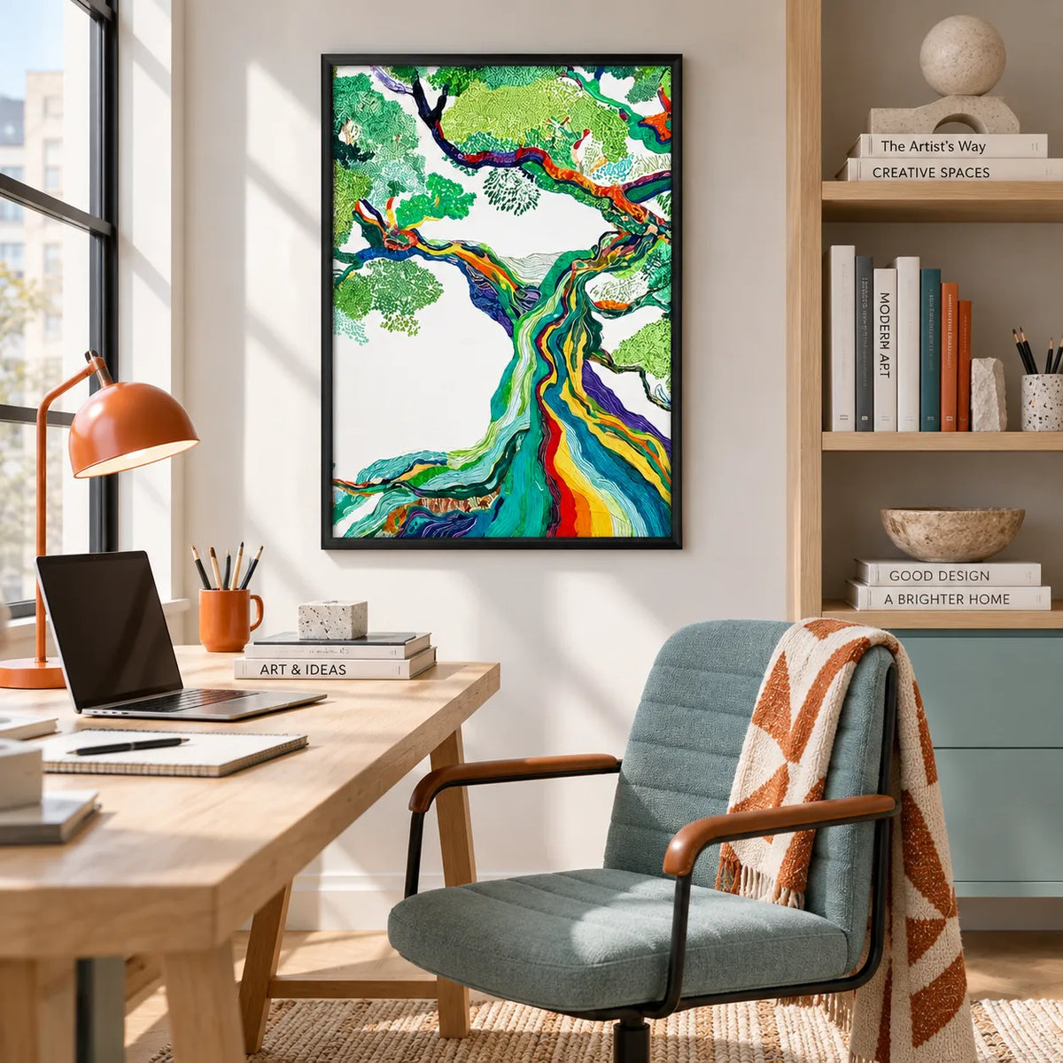 Colorful Abstract Tree Botanical Wall Art 2