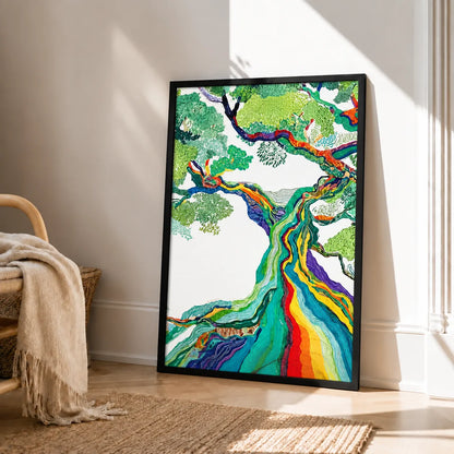 Colorful Abstract Tree Botanical Wall Art 3
