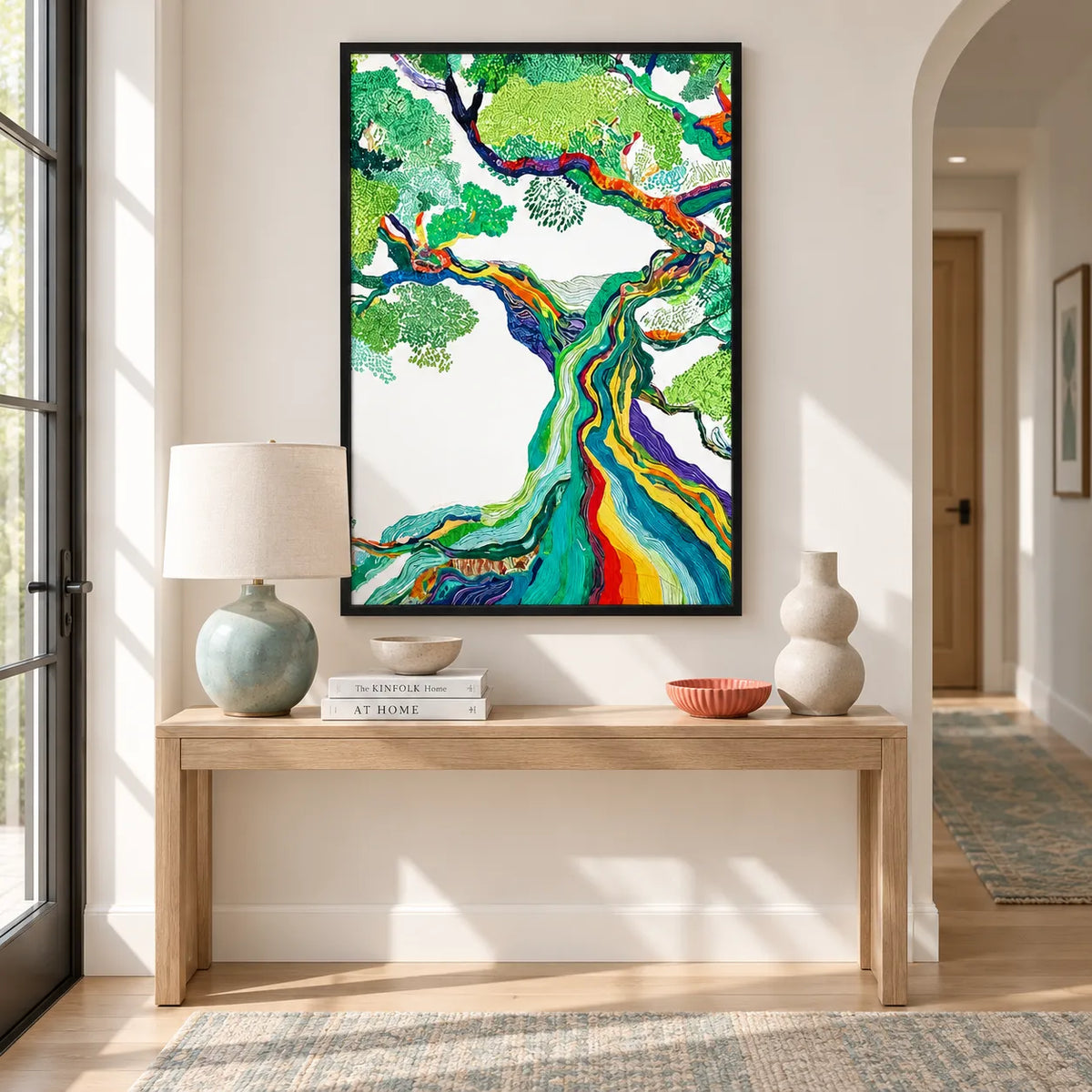 Colorful Abstract Tree Botanical Wall Art 4