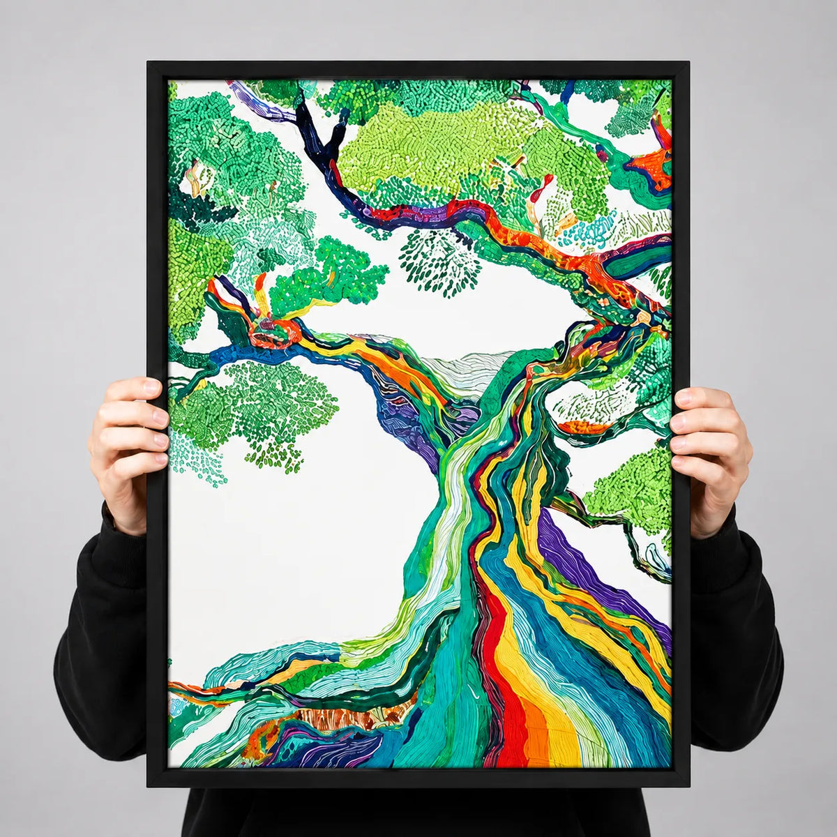 Colorful Abstract Tree Botanical Wall Art 5