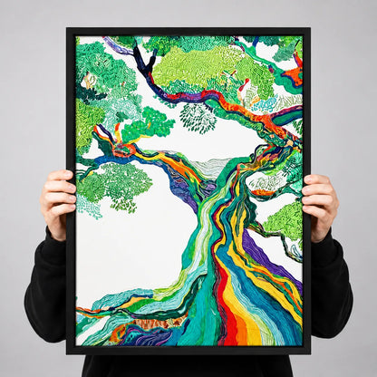 Colorful Abstract Tree Botanical Wall Art 5