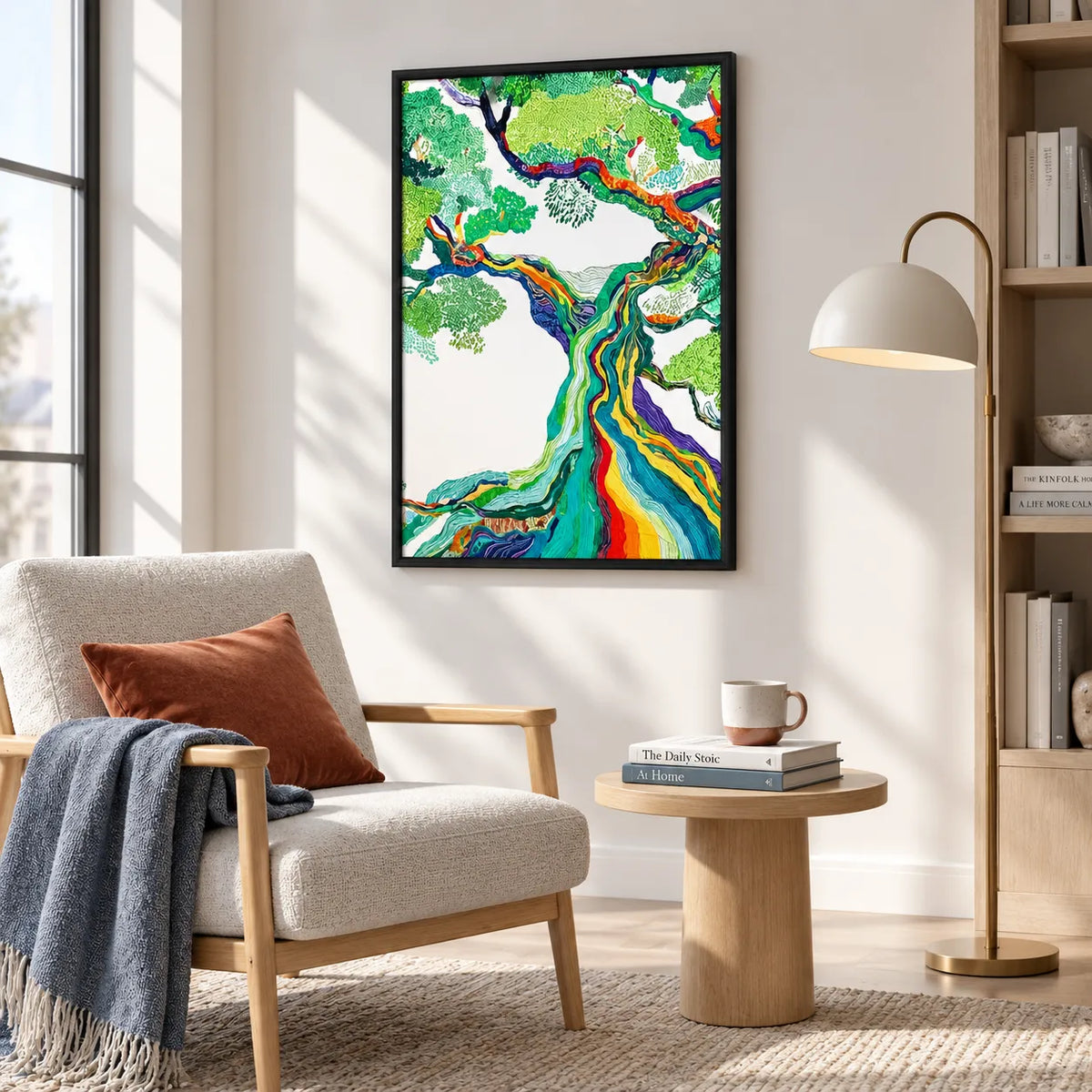 Colorful Abstract Tree Botanical Wall Art 6