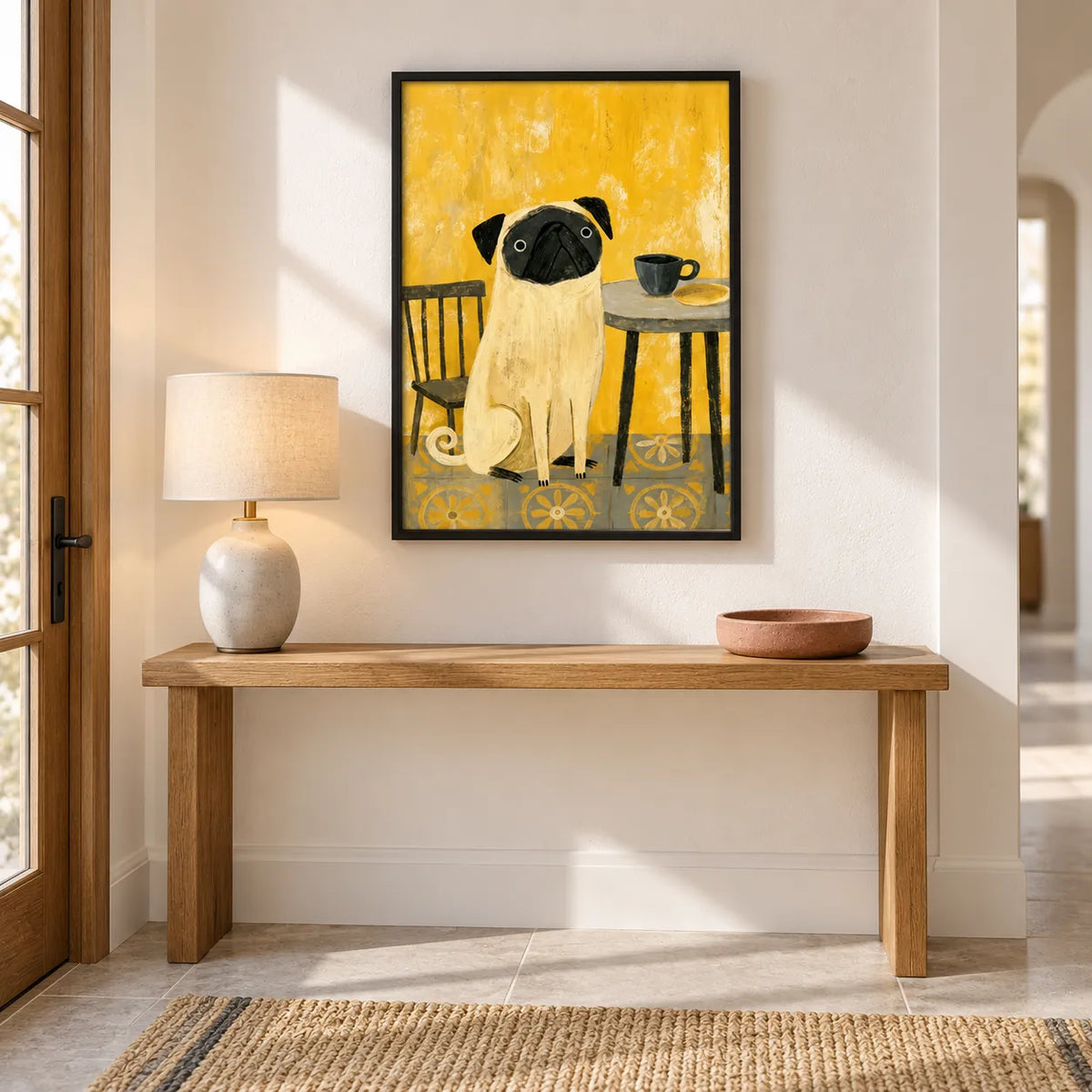 Pug Coffee Morning Wall Art 6