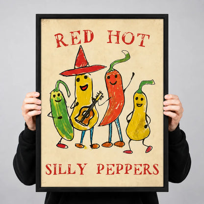 Red Hot Silly Peppers Wall Art 3