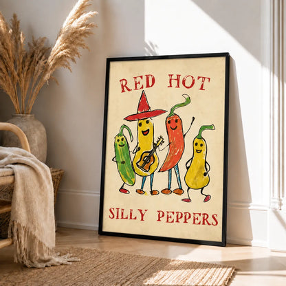 Red Hot Silly Peppers Wall Art 4