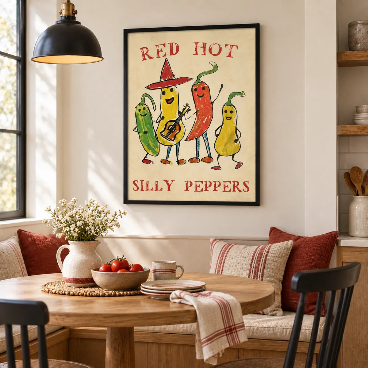Red Hot Silly Peppers Wall Art 6
