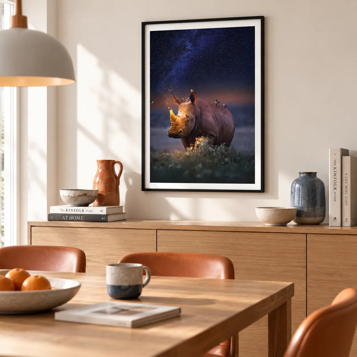 Rhino Under Starry Sky Wall Art 5