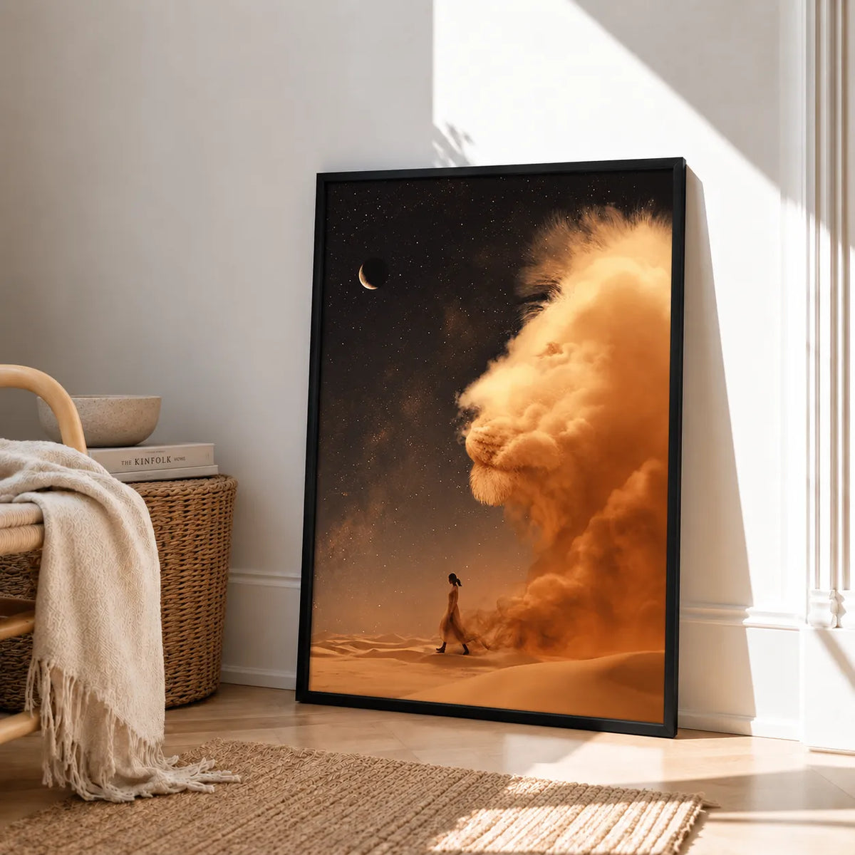 Cosmic Lion Cloud Desert Wall Art 4