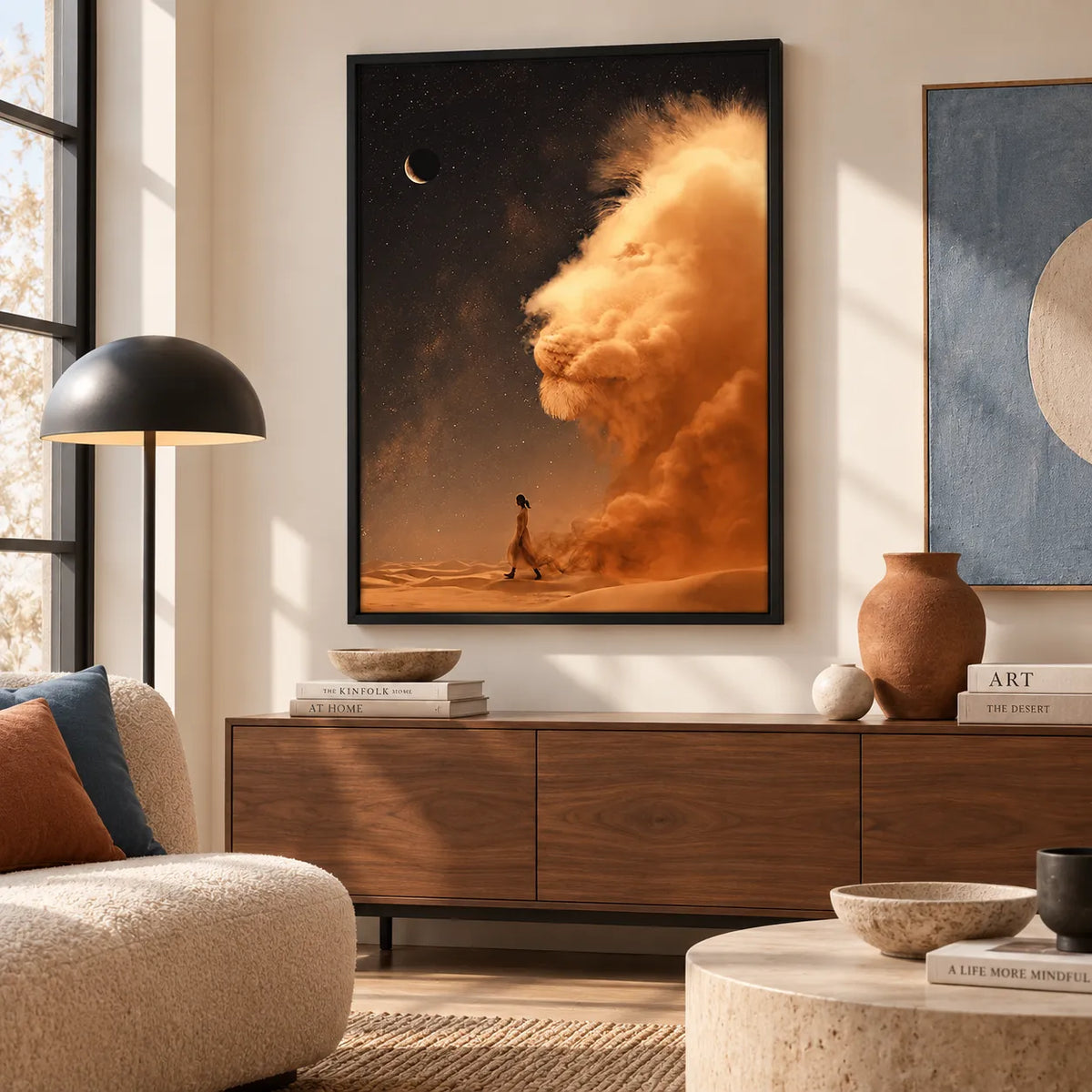 Cosmic Lion Cloud Desert Wall Art 5