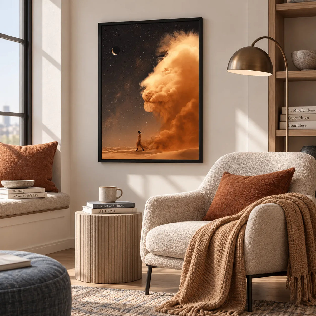 Cosmic Lion Cloud Desert Wall Art 6
