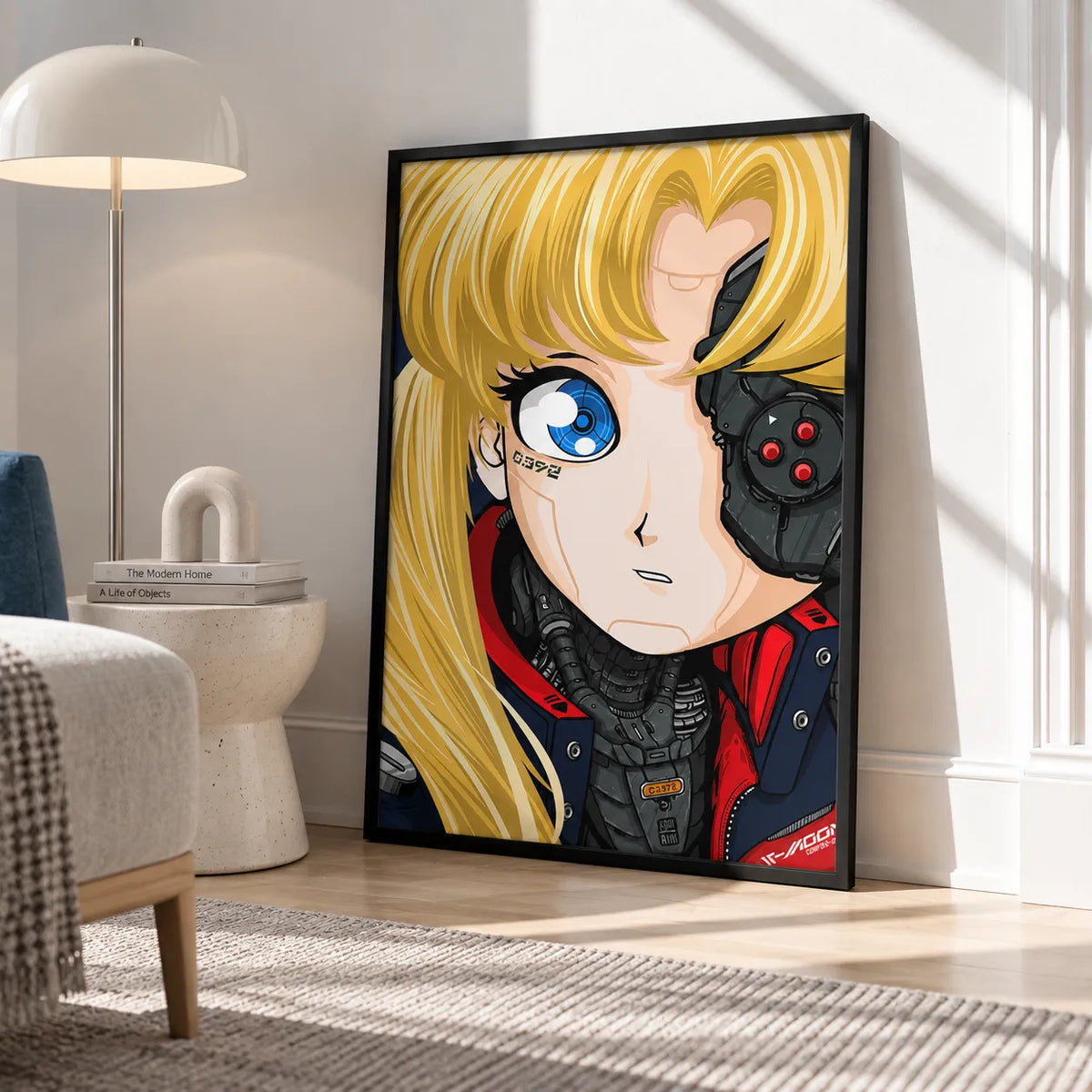 Cyberpunk Blonde Cyborg Girl Wall Art 4