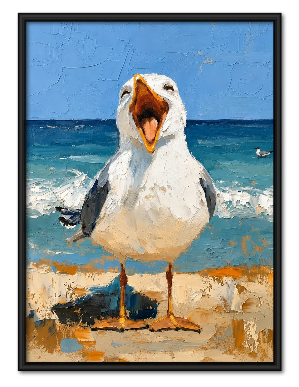 Laughing Seagull Beach Wall Art 1