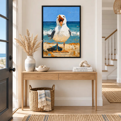 Laughing Seagull Beach Wall Art 2