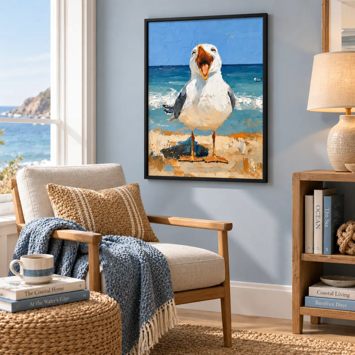 Laughing Seagull Beach Wall Art 5