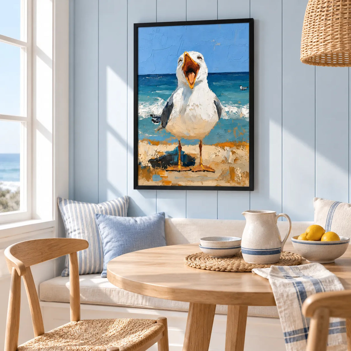 Laughing Seagull Beach Wall Art 6
