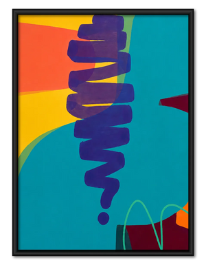Colorful Abstract Brush Shapes Wall Art