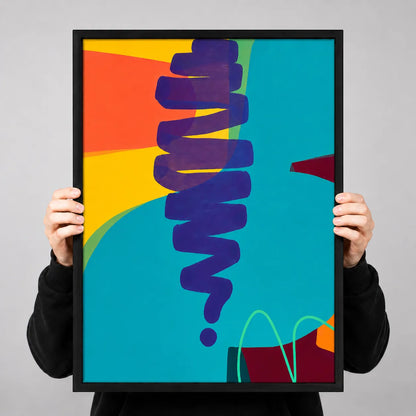 Colorful Abstract Brush Shapes Wall Art 3