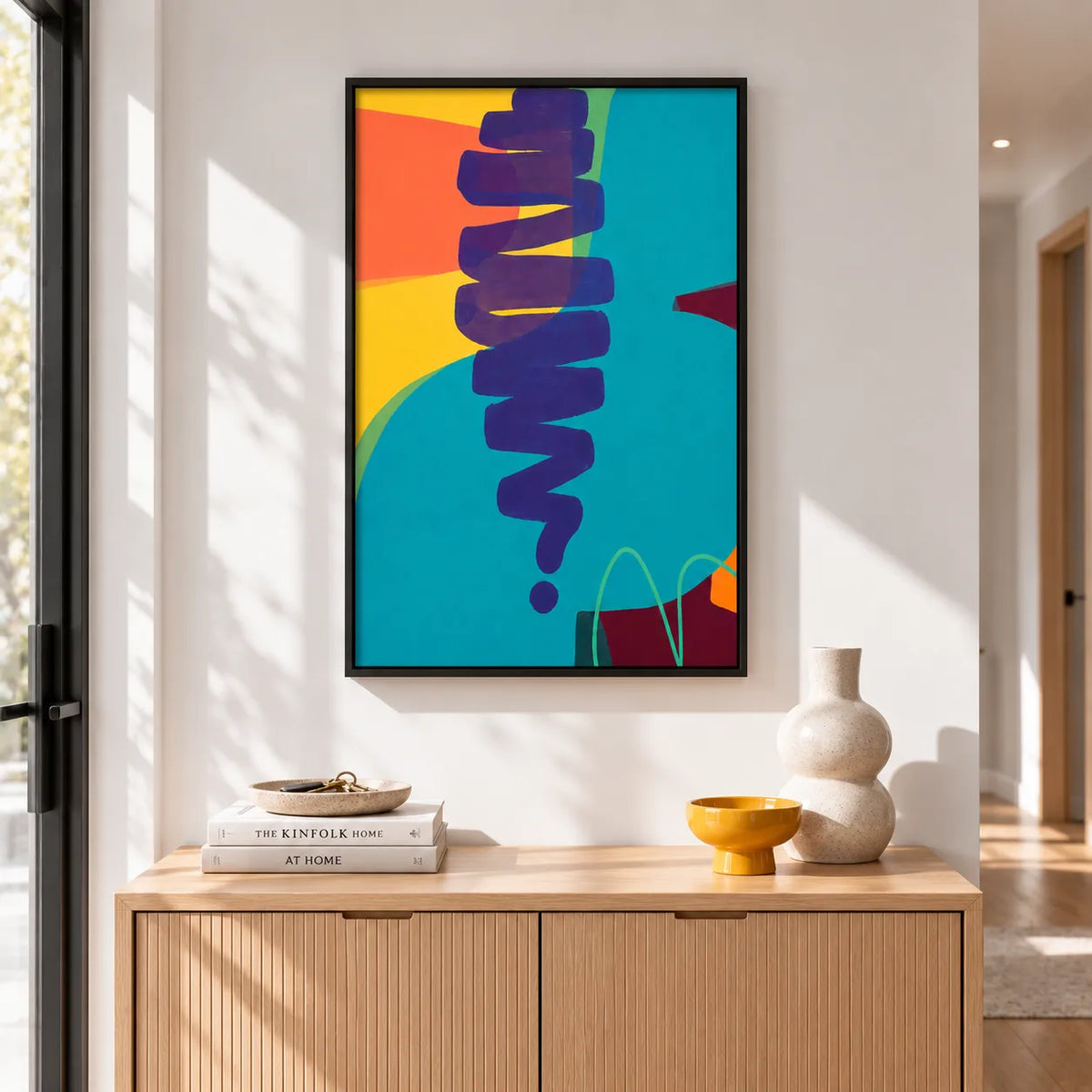 Colorful Abstract Brush Shapes Wall Art 6